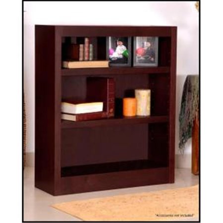 CONCEPTS IN WOOD Concepts In Wood MI3036-C Single Wide Bookcase; Cherry Finish 3 Shelves MI3036-C